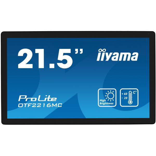 Iiyama OTF2216MC-B1 visualizzatore di messaggi Pannello piatto per segnaletica digitale 55,9 cm [22] LCD 1100 cd/m Full HD Nero Touch screen (iiyama OTF2216MC-B1 Signage Display Digital signage flat panel 55.9 cm [22'] LCD 1100 cd/m? Full HD Black To...