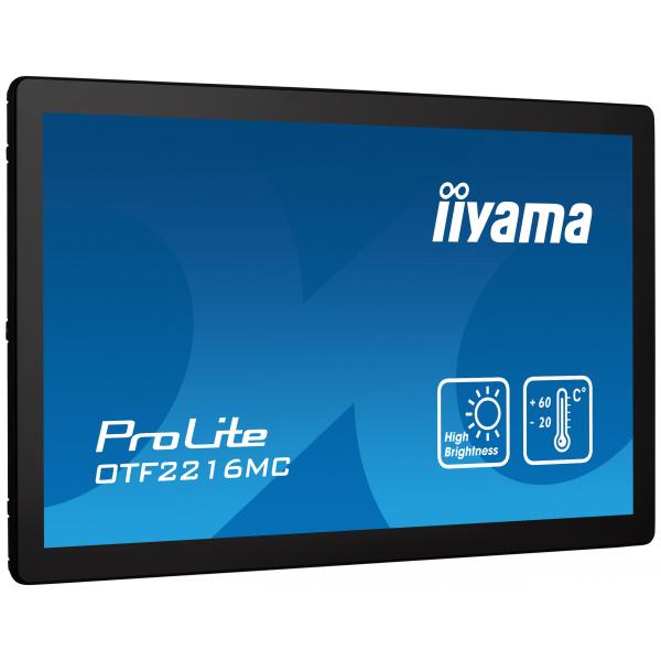 Iiyama OTF2216MC-B1 visualizzatore di messaggi Pannello piatto per segnaletica digitale 55,9 cm [22] LCD 1100 cd/m Full HD Nero Touch screen (iiyama OTF2216MC-B1 Signage Display Digital signage flat panel 55.9 cm [22'] LCD 1100 cd/m? Full HD Black To...