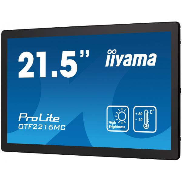 Iiyama OTF2216MC-B1 visualizzatore di messaggi Pannello piatto per segnaletica digitale 55,9 cm [22] LCD 1100 cd/m Full HD Nero Touch screen (iiyama OTF2216MC-B1 Signage Display Digital signage flat panel 55.9 cm [22'] LCD 1100 cd/m? Full HD Black To...