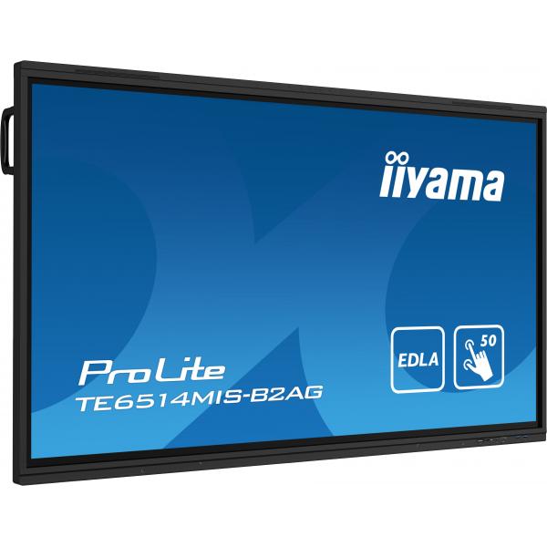 Iiyama PROLITE TE6514MIS-B2AG Pannello piatto per segnaletica digitale 165,1 cm [65] LCD Wi-Fi 435 cd/m 4K Ultra HD Nero Touch screen Processore integrato Android 24/7 (iiyama PROLITE TE6514MIS-B2AG Digital signage flat panel 165.1 cm [65'] LCD Wi-Fi...