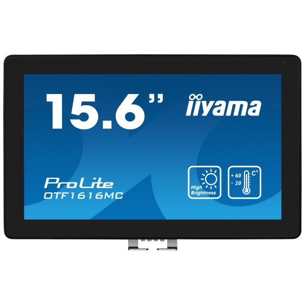 Iiyama OTF1616MC-B1 Monitor PC 39,6 cm [15.6] 1920 x 1080 Pixel Full HD LCD Touch screen Nero (iiyama OTF1616MC-B1 Signage Display Digital signage flat panel 39.6 cm [15.6'] LCD 1100 cd/m? Full HD Black Touchscreen)Iiyama4948570123742OTF1616MC-B1