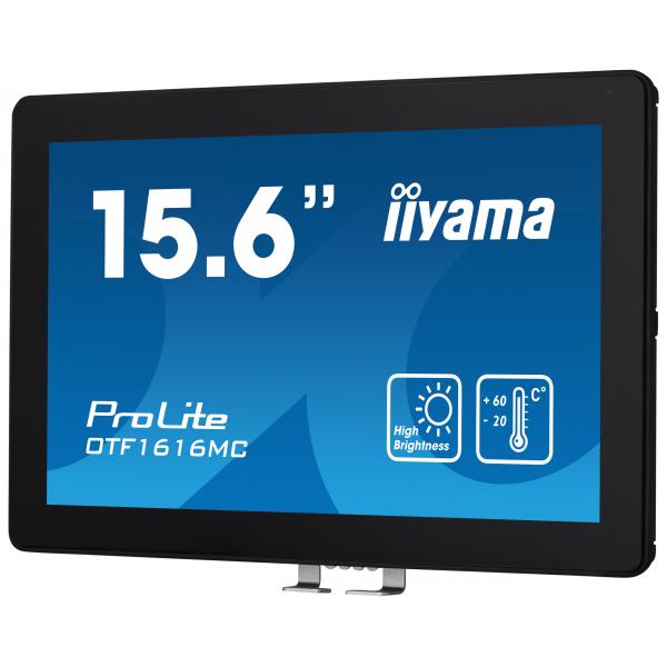 Iiyama OTF1616MC-B1 Monitor PC 39,6 cm [15.6] 1920 x 1080 Pixel Full HD LCD Touch screen Nero (iiyama OTF1616MC-B1 Signage Display Digital signage flat panel 39.6 cm [15.6'] LCD 1100 cd/m? Full HD Black Touchscreen)Iiyama4948570123742OTF1616MC-B1
