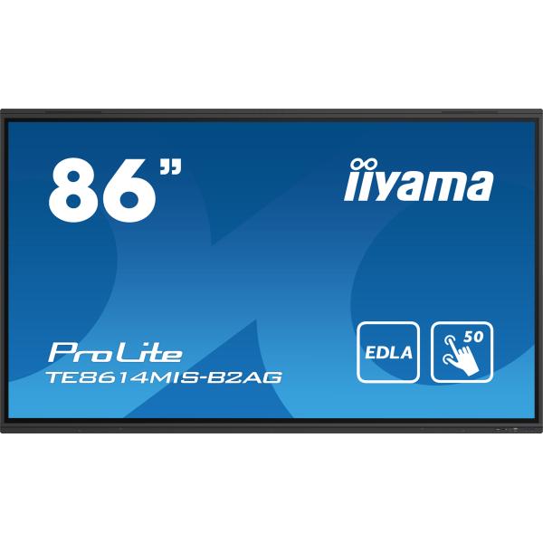 Iiyama PROLITE TE8614MIS-B2AG Pannello piatto per segnaletica digitale 2,18 m [86] LCD Wi-Fi 435 cd/m 4K Ultra HD Nero Touch screen Processore integrato Android 24/7 (iiyama PROLITE TE8614MIS-B2AG Digital signage flat panel 2.18 m [86'] LCD Wi-Fi 435...