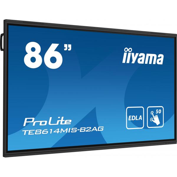 Iiyama PROLITE TE8614MIS-B2AG Pannello piatto per segnaletica digitale 2,18 m [86] LCD Wi-Fi 435 cd/m 4K Ultra HD Nero Touch screen Processore integrato Android 24/7 (iiyama PROLITE TE8614MIS-B2AG Digital signage flat panel 2.18 m [86'] LCD Wi-Fi 435...
