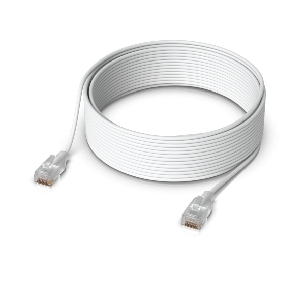 Ubiquiti UACC-Cable-Patch-EL-15M-W cavo di rete Translucent, Bianco Cat6 (Ubiquiti Patch-Kabel 15m CAT6 UACC-CABLE-PATCH-EL-15M-W 15m UniFi Etherlighting Patch Cable [max. 2.5 GbE])Ubiquiti0810084695845UACC-CABLE-PATCH-EL-15M-W