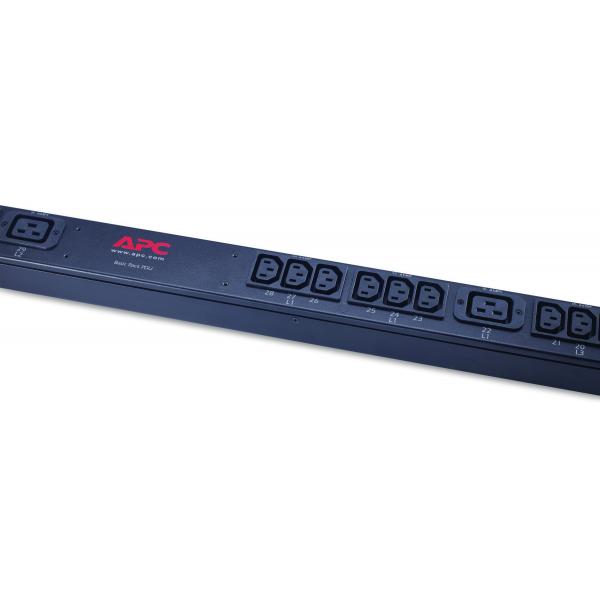 APC Rack PDU, Basic, Zero U, 11 kW, 230V, [36] C13 & [6] C19 unità di distribuzione dell'energia [PDU] 42 presa[e] AC 0U Nero (APC Basic Rack PDU Zero U - Unit? distribuzione alimentazione [montabile in rack] - 230/400 V c.a. V - trifase - ingresso: ...
