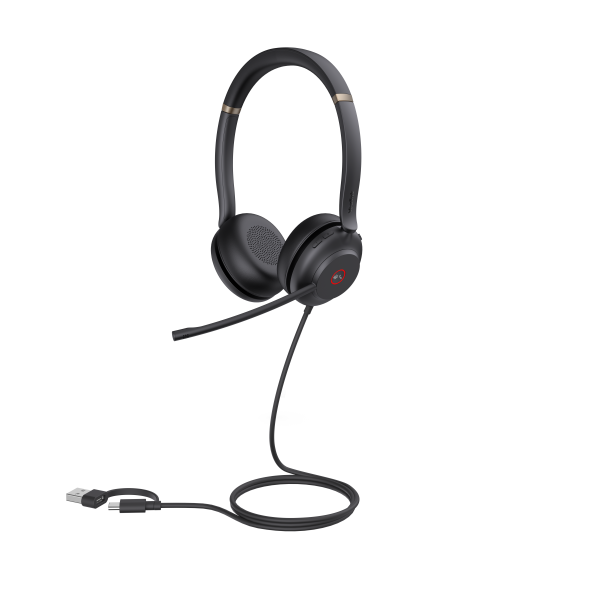 Yealink UH37 Dual Teams Auricolare Cablato A Padiglione Ufficio USB Type-C / USB Type-A Nero (Yealink Headsets UH37 Dual Teams USB-C)Yealink1308140