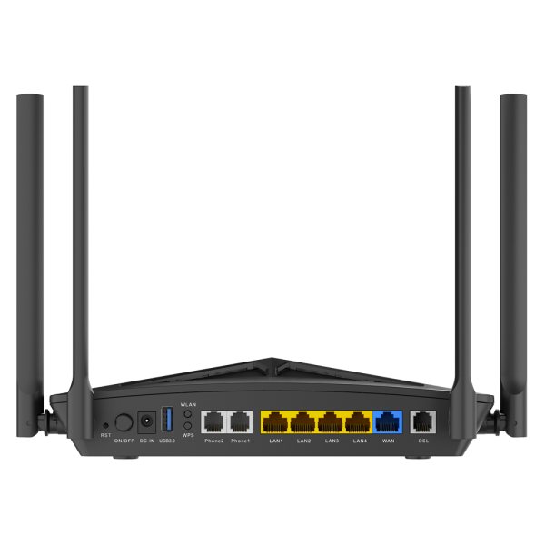 D-Link DSL-X3052E router wireless Gigabit Ethernet Dual-band [2.4 GHz/5 GHz] Nero (D-Link DSL-X3052E - Router wireless - modem DSL switch a 4 porte - 1GbE - Wi-Fi 5, Wi-Fi 6 - Dual Band - gateway VoIP - montaggio a parete)D-linkDSL-X3052E