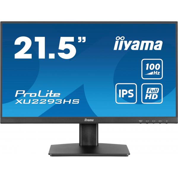 Iiyama ProLite XU2293HS-B6 Monitor PC 54,6 cm [21.5] 1920 x 1080 Pixel Full HD LED Nero (iiyama ProLite XU2293HS-B6 - Monitor a LED - 22 - 1920 x 1080 Full HD [1080p] @ 100 Hz - IPS - 300 cd/m - 1000:1 - 1 ms - HDMI, DisplayPort - altoparlanti - nero...