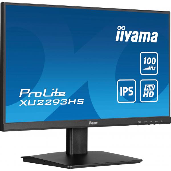 Iiyama ProLite XU2293HS-B6 Monitor PC 54,6 cm [21.5] 1920 x 1080 Pixel Full HD LED Nero (iiyama ProLite XU2293HS-B6 - Monitor a LED - 22 [21.5 visualizzabile] - 1920 x 1080 Full HD [1080p] @ 100 Hz - IPS - 300 cd/m? - 1000:1 - 1 ms - HDMI, DisplayPor...