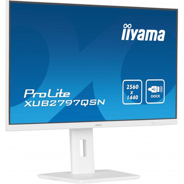 Iiyama ProLite XUB2797QSN-W1 Monitor PC 68,6 cm [27] 2560 x 1440 Pixel Wide Quad HD LED Bianco (iiyama XUB2797QSN-W1 27 IPS LCD)Iiyama4948570123308XUB2797QSN-W1