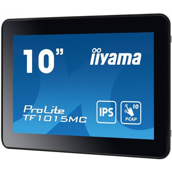 Iiyama TF1015MC-B3 visualizzatore di messaggi Pannello piatto interattivo 25,6 cm [10.1] LED 500 cd/m HD Nero Touch screen (iiyama ProLite TF1015MC-B3 - Monitor LCD - 10.1 - telaio aperto - touchscreen - 1280 x 800 WXGA - IPS - 500 cd/m? - 800:1 - 29...