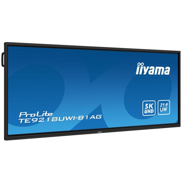 Iiyama TE9218UWI-B1AG visualizzatore di messaggi Pannello piatto interattivo 2,32 m [91.5] LED Wi-Fi 500 cd/m 5K Ultra HD Nero Touch screen Processore integrato Android 16/7 (iiyama TE9218UWI-B1AG Signage Display Interactive flat panel 2.32 m [91.5']...