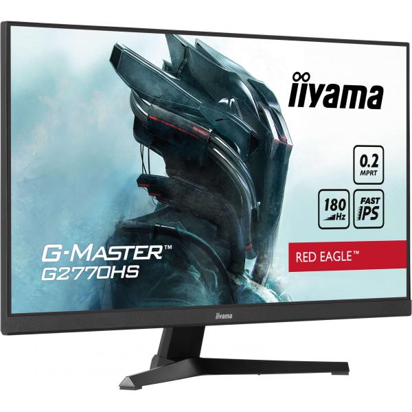 Iiyama G-MASTER G2770HS-B1 Monitor PC 68,6 cm [27] 1920 x 1080 Pixel Full HD LCD Nero (iiyama G-MASTER Red Eagle G2770HSU-B1 - LED monitor - 27 - 1920 x 1080 Full HD [1080p] @ 165 Hz - Fast IPS - 250 cd/m? - 1100:1 - 0.8 ms - HDMI, DisplayPort - spea...