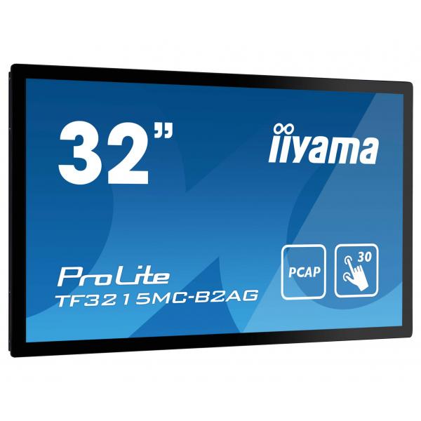Iiyama ProLite TF3215MC-B2AG Monitor PC 80 cm [31.5] 1920 x 1080 Pixel Full HD LED Touch screen Chiosco Nero (32 Prolite TF3215MC-B2AG Monitor - 32 Black Interactive Display Full HD 500 cd/m2 24/7 VGA DisplayPort and HDMI)Iiyama4948570123674TF3215MC-B2AG