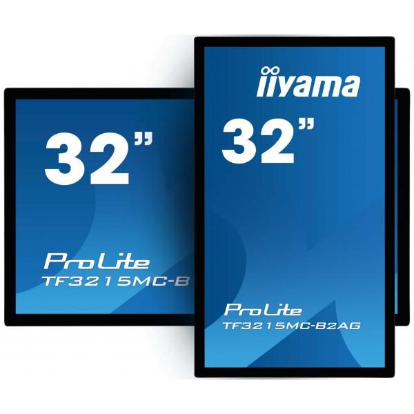 Iiyama ProLite TF3215MC-B2AG Monitor PC 80 cm [31.5] 1920 x 1080 Pixel Full HD LED Touch screen Chiosco Nero (32 Prolite TF3215MC-B2AG Monitor - 32 Black Interactive Display Full HD 500 cd/m2 24/7 VGA DisplayPort and HDMI)Iiyama4948570123674TF3215MC-B2AG