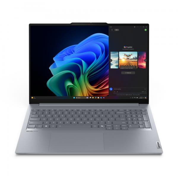 Lenovo ThinkBook 16 G7 QOY Copilot+ PC Snapdragon X1P-42-100 Computer portatile 40,6 cm [16] WUXGA 16 GB LPDDR5x-SDRAM 512 GB SSD Wi-Fi 7 [802.11be] Windows 11 Pro Inglese UK Grigio (TB16 G7 X1P-42-100 16/512) - Versione UKLenovo019815401708821NH0004UK