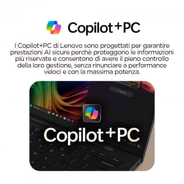 Lenovo ThinkPad T14s Gen 6 [Snapdragon] Copilot+ PC X1E-78-100 Computer portatile 35,6 cm [14] WUXGA 32 GB LPDDR5x-SDRAM 1 TB SSD Wi-Fi 7 [802.11be] Windows 11 Pro Italiano Nero (Lenovo ThinkPad T14s Gen 6 21N1 - Design della cerniera a 180 gradi - S...