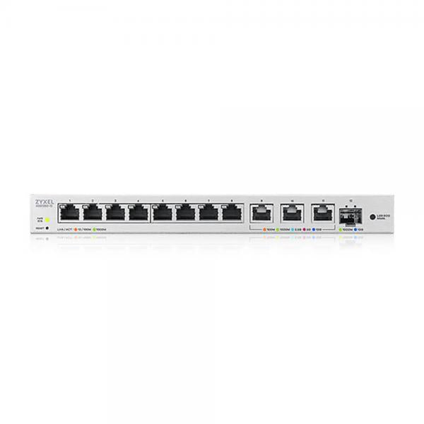 Zyxel XGS1250-12 Gestito L2 10G Ethernet [100/1000/10000] Grigio (Zyxel XGS1250-12 - Switch - gestito - 8 x 10/100/1000 + 3 x 1/2.5/5/10GBase-T + 1 x 1 Gigabit / 10 Gigabit SFP+ - desktop)Zyxel4718937634453XGS1250-12-ZZ0102F