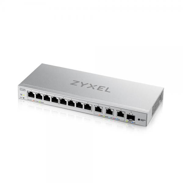 Zyxel XGS1250-12 Gestito L2 10G Ethernet [100/1000/10000] Grigio (Zyxel XGS1250-12 - Switch - gestito - 8 x 10/100/1000 + 3 x 1/2.5/5/10GBase-T + 1 x 1 Gigabit / 10 Gigabit SFP+ - desktop)Zyxel4718937634453XGS1250-12-ZZ0102F