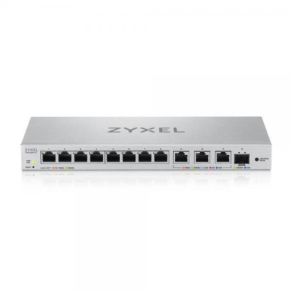 Zyxel XGS1250-12 Gestito L2 10G Ethernet [100/1000/10000] Grigio (Zyxel XGS1250-12 - Switch - gestito - 8 x 10/100/1000 + 3 x 1/2.5/5/10GBase-T + 1 x 1 Gigabit / 10 Gigabit SFP+ - desktop)Zyxel4718937634453XGS1250-12-ZZ0102F