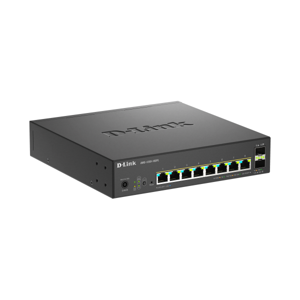 D-Link 10-Port Multi-Gigabit Smart Managed PoE Gestito (10-PORT MULTI-GIGABIT SMART MAN - MANAGED POE+ SWITCH INCLUDING 8)D-linkDMS-1250-10SPL/B