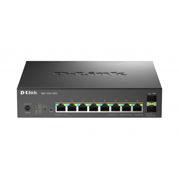 D-Link 10-Port Multi-Gigabit Smart Managed PoE Gestito (10-PORT MULTI-GIGABIT SMART MAN - MANAGED POE+ SWITCH INCLUDING 8)D-linkDMS-1250-10SPL/B