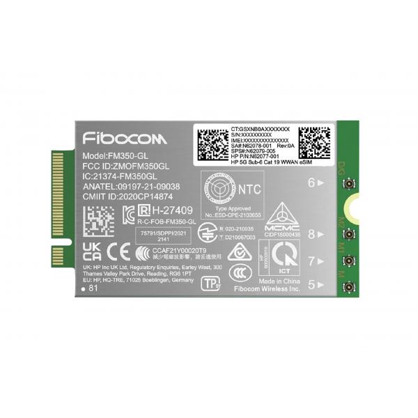 HP 5G Sub-6 Cat 19 WWAN Interno (5G NR/4G WWAN - Warranty: 12M)Hp0198701332909AM5R4AA