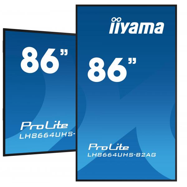 Iiyama LH8664UHS-B2AG visualizzatore di messaggi Pannello piatto per segnaletica digitale 2,18 m [86] Wi-Fi 500 cd/m 4K Ultra HD Nero Processore integrato Android 24/7 (iiyama ProLite LH8664UHS-B2AG - 86 Categoria diagonale [85.6 visualizzabile] Disp...