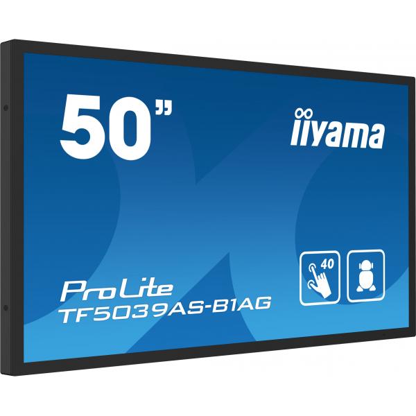 Iiyama TF5039AS-B1AG Monitor PC 125,7 cm [49.5] 3840 x 2160 Pixel 4K Ultra HD LED Touch screen Nero (iiyama ProLite TF5039AS-B1AG 50' All-in-One PCAP)Iiyama4948570123889TF5039AS-B1AG