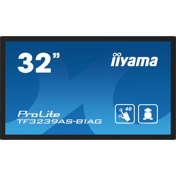 Iiyama TF3239AS-B1AG visualizzatore di messaggi Pannello piatto per segnaletica digitale 80 cm [31.5] LED 500 cd/m 2.4K Ultra HD Nero Touch screen Processore integrato Android 24/7 (iiyama ProLite TF3239AS-B1AG - 32 Categoria diagonale [31.5 visualiz...