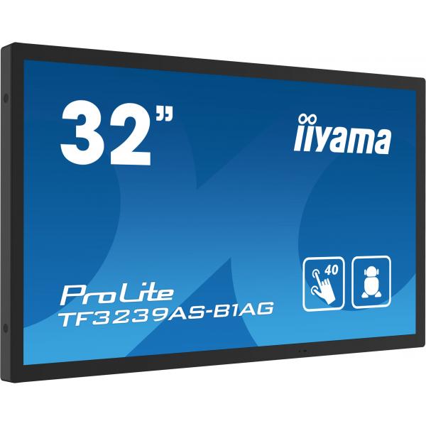 Iiyama TF3239AS-B1AG visualizzatore di messaggi Pannello piatto per segnaletica digitale 80 cm [31.5] LED 500 cd/m 2.4K Ultra HD Nero Touch screen Processore integrato Android 24/7 (iiyama ProLite TF3239AS-B1AG - 32 Categoria diagonale [31.5 visualiz...