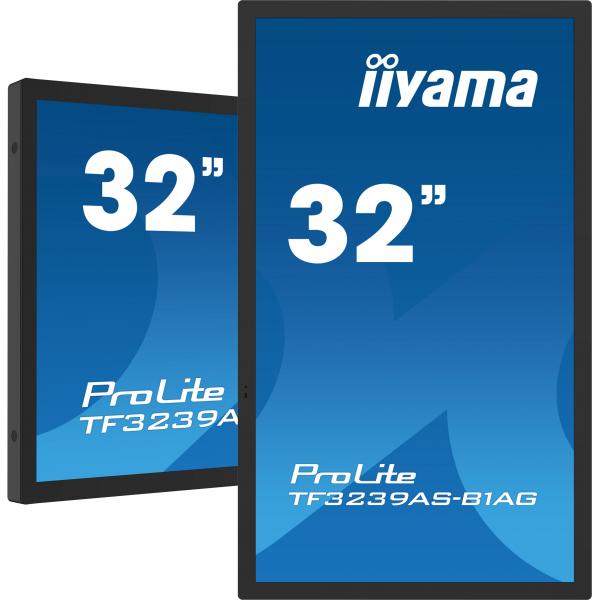 Iiyama TF3239AS-B1AG Monitor PC 80 cm [31.5] 1920 x 1080 Pixel Full HD LED Touch screen Nero (32 ProLite TF3239AS-B1AG Interactive Display - 32 Black All-in-One PCAP Interactive Display Full HD 500 cd/m2 2x HDMI)Iiyama4948570123865TF3239AS-B1AG