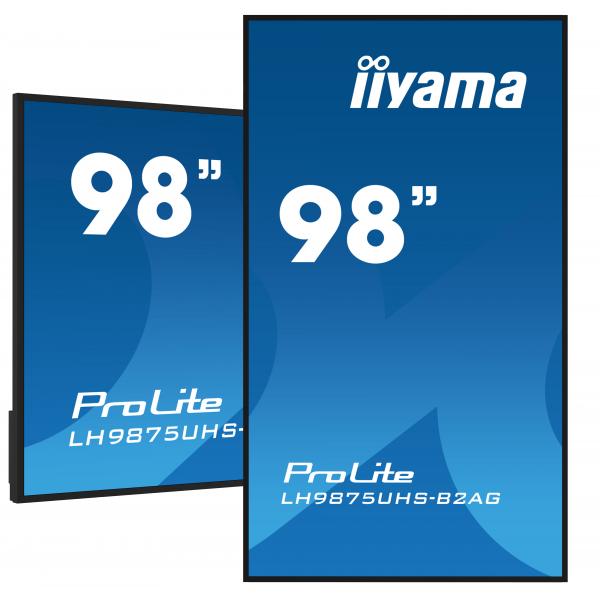 Iiyama LH9875UHS-B2AG visualizzatore di messaggi Pannello piatto per segnaletica digitale 2,48 m [97.5] LED Wi-Fi 500 cd/m 4K Ultra HD Nero Processore integrato Android 11 24/7 (iiyama - LH9875UHS-B2AG)Iiyama4948570124923LH9875UHS-B2AG