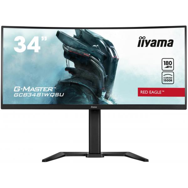 Iiyama G-MASTER GCB3481WQSU-B1 Monitor PC 86,4 cm [34] 3440 x 1440 Pixel UltraWide Quad HD LCD Nero (iiyama G-MASTER Red Eagle GCB3481WQSU-B1 - Monitor a LED - gaming - curvato - 34 - 3440 x 1440 UWQHD @ 180 Hz - VA - 500 cd/m? - 4000:1 - 0.3 ms - 2x...
