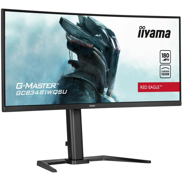 Iiyama G-MASTER GCB3481WQSU-B1 Monitor PC 86,4 cm [34] 3440 x 1440 Pixel UltraWide Quad HD LCD Nero (iiyama G-MASTER Red Eagle GCB3481WQSU-B1 - Monitor a LED - gaming - curvato - 34 - 3440 x 1440 UWQHD @ 180 Hz - VA - 500 cd/m? - 4000:1 - 0.3 ms - 2x...