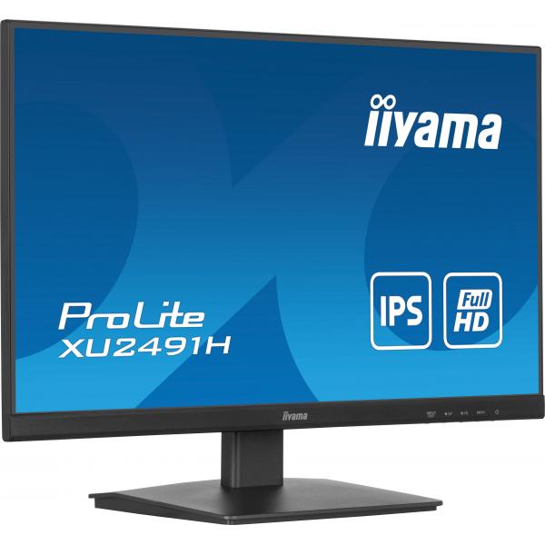 Iiyama ProLite XU2491H-B1 Monitor PC 60,5 cm [23.8] 1920 x 1080 Pixel Full HD LED Nero (iiyama ProLite XU2491H-B1 - Monitor a LED - 24 [23.8 visualizzabile] - 1920 x 1080 Full HD [1080p] @ 100 Hz - IPS - 300 cd/m? - 1300:1 - 0.5 ms - HDMI, DisplayPor...