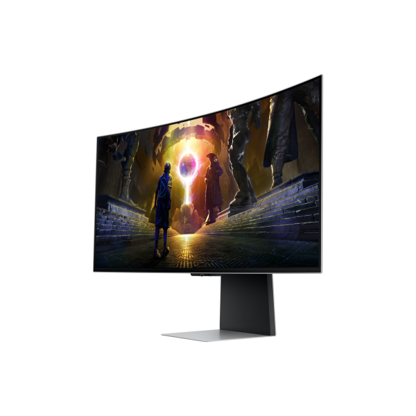 Samsung S34DG850SU Monitor PC 86,4 cm [34] 3440 x 1440 Pixel UltraWide Quad HD OLED Argento (Samsung Odyssey OLED G8 S34DG850SU - G85SD Series - OLED monitor - Smart - gaming - curved - 34 - 3440 x 1440 UWQHD @ 175 Hz - 250 cd/m - 1000000:1 - HDR10, ...