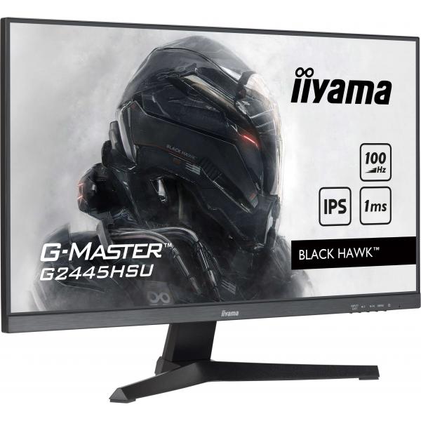 Iiyama G-MASTER G2445HSU-B2 Monitor PC 61 cm [24] 1920 x 1080 Pixel Full HD LCD Nero (24IN G-MASTER BLACK HAWK DALLE - 1920X1080 1MS 1300:1 1XHDMI 1XDI)Iiyama4948570124701G2445HSU-B2