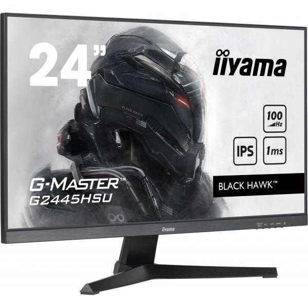 Iiyama G-MASTER G2445HSU-B2 Monitor PC 60,5 cm [23.8] 1920 x 1080 Pixel Full HD LCD Nero (24 G-MASTER G2445HSU-B2 Gaming Monitor - 24 Black IPS Gaming Monitor Full HD DisplayPort HDMI and USB)Iiyama4948570124701G2445HSU-B2