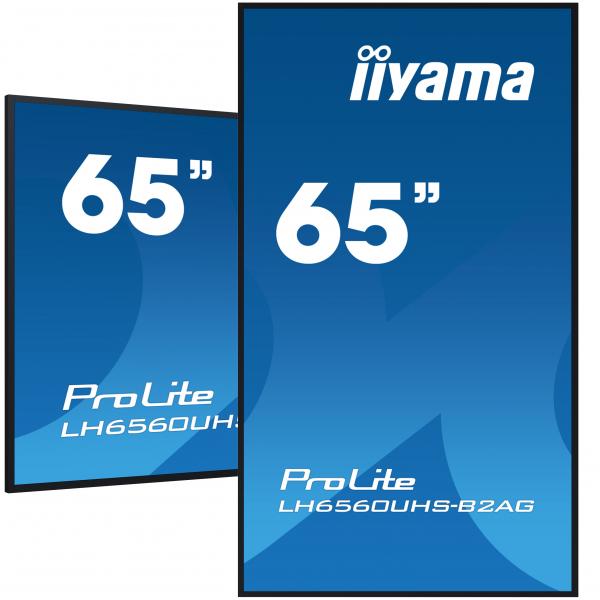 Iiyama LH6560UHS-B2AG visualizzatore di messaggi Pannello A digitale 165,1 cm [65] LED Wi-Fi 500 cd/m 4K Ultra HD Nero Processore integrato Android 11 24/7 (iiyama ProLite LH6560UHS-B2AG - 65 Categoria diagonale [64.5 visualizzabile] Display LCD retr...