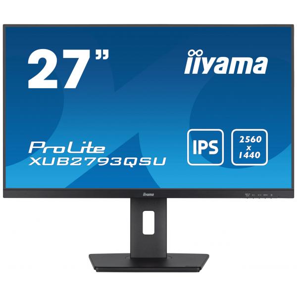 Iiyama XUB2793QSU-B7 Monitor PC 68,6 cm [27] 2560 x 1140 Pixel Wide Quad HD LED Nero (27IN ULTRA MINCE DALLE IPS - 2560X1440 1MS 1300:1 1XHDMI 1XDI)Iiyama4948570124657XUB2793QSU-B7