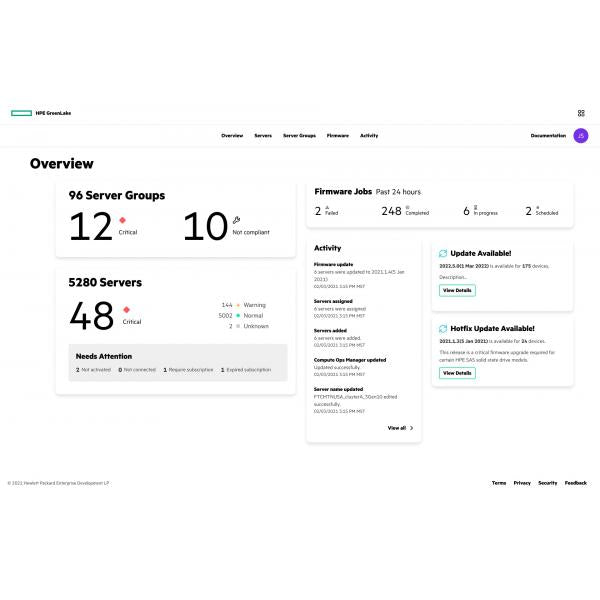 HPE Compute Ops Management Standard 7-year Upfront ProLiant SaaS (HPE GreenLake for Compute Ops Management Enhanced - Licenza a termine [7 anni] - hosted - anticipato)HpeS2E10AAE