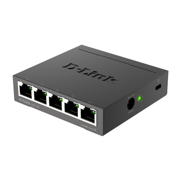 D-Link DGS-105 Non gestito L2 Gigabit Ethernet [10/100/1000] Nero (D-Link Switch DGS-105 5xGBit Unmanaged)D-linkDGS-105/E