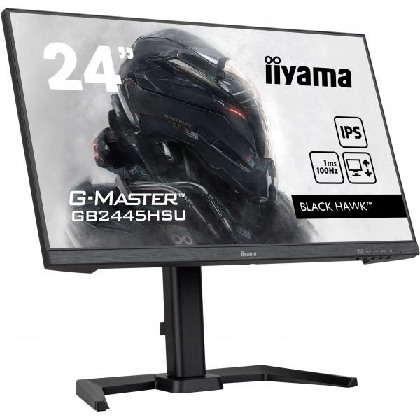 Iiyama G-MASTER GB2445HSU-B2 Monitor PC 58,4 cm [23] 1920 x 1080 Pixel Full HD LED Nero (iiyama G-MASTER GB2445HSU-B2 LED display 60.5 cm [23.8'] 1920 x 1080 pixels Full HD Black)Iiyama4948570124718GB2445HSU-B2