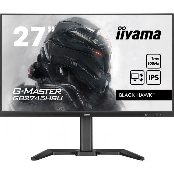 Iiyama G-MASTER GB2745HSU-B2 LED display 68,6 cm [27] 1920 x 1080 Pixel Full HD Nero (iiyama G-MASTER Black Hawk GB2745HSU-B2 - LED monitor - 27 - 1920 x 1080 Full HD [1080p] @ 100 Hz - IPS - 300 cd/m? - 1300:1 - 1 ms - HDMI, DisplayPort - speakers -...