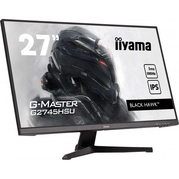 Iiyama G-MASTER G2745HSU-B2 LED display 68,6 cm [27] 1920 x 1080 Pixel Full HD Nero (27 G-MASTER G2745HSU-B2 - 27 G2745HSU Black Hawk with IPS Panel Technology and 1ms MPRT)Iiyama4948570124725G2745HSU-B2