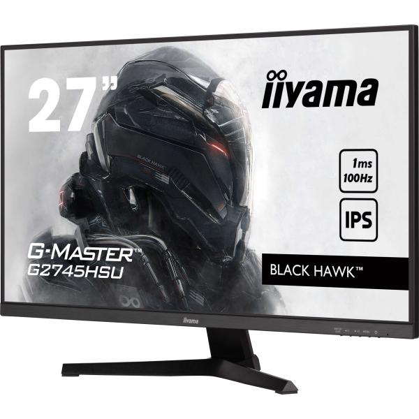 Iiyama G-MASTER G2745HSU-B2 LED display 68,6 cm [27] 1920 x 1080 Pixel Full HD Nero (27 G-MASTER G2745HSU-B2 - 27 G2745HSU Black Hawk with IPS Panel Technology and 1ms MPRT)Iiyama4948570124725G2745HSU-B2