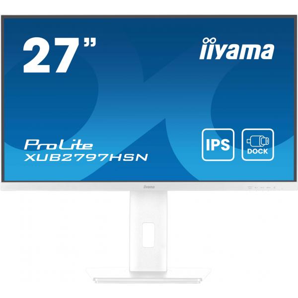 Iiyama ProLite XUB2797HSN-W2 Monitor PC 68,6 cm [27] 1920 x 1080 Pixel Full HD LED Bianco (27 ProLite XUB2797HSN-W2 - 27 IPS technology panel with USB-C dock and RJ45 [LAN])Iiyama4948570124992XUB2797HSN-W2