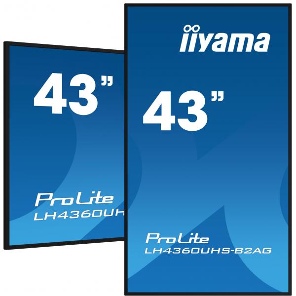 Iiyama LH4360UHS-B2AG visualizzatore di messaggi Pannello A digitale 108 cm [42.5] LED Wi-Fi 500 cd/m 4K Ultra HD Nero Processore integrato Android 11 24/7 (LH4360UHS-B2AG 42.5IN 4K UHD)Iiyama4948570124442LH4360UHS-B2AG
